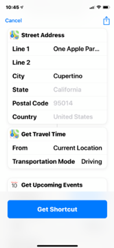 Comprobación de permisos para el acceso directo de Siri