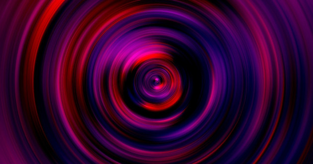 Colorful Neon Purple Violet Red Holographic Circle Swirl Spiral Vortex Prism